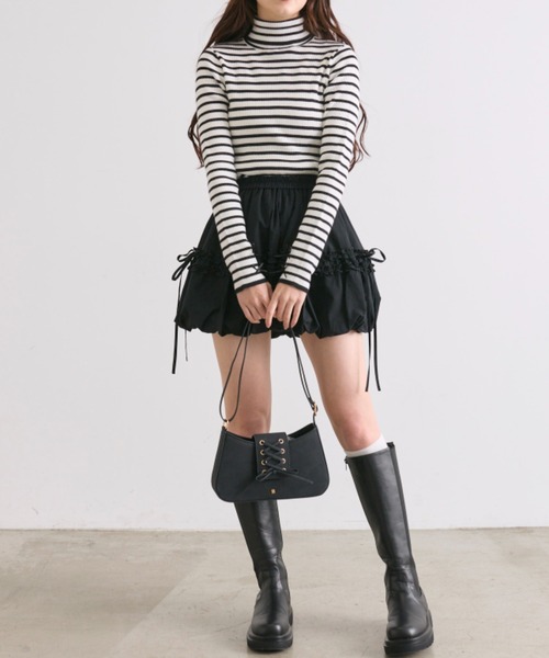 OLIVE des OLIVE（オリーブデオリーブ）の「ちびフリルバルーンミニスカート（スカート・レディース・オフホワイト/チャコールグレー/ブラック・FREE）」の16枚目の写真