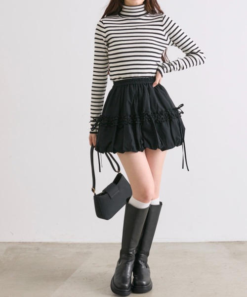 OLIVE des OLIVE（オリーブデオリーブ）の「ちびフリルバルーンミニスカート（スカート・レディース・オフホワイト/チャコールグレー/ブラック・FREE）」の20枚目の写真