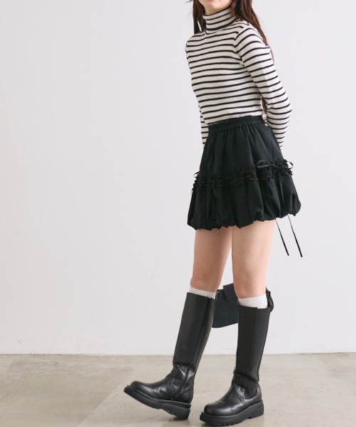 OLIVE des OLIVE（オリーブデオリーブ）の「ちびフリルバルーンミニスカート（スカート・レディース・オフホワイト/チャコールグレー/ブラック・FREE）」の18枚目の写真