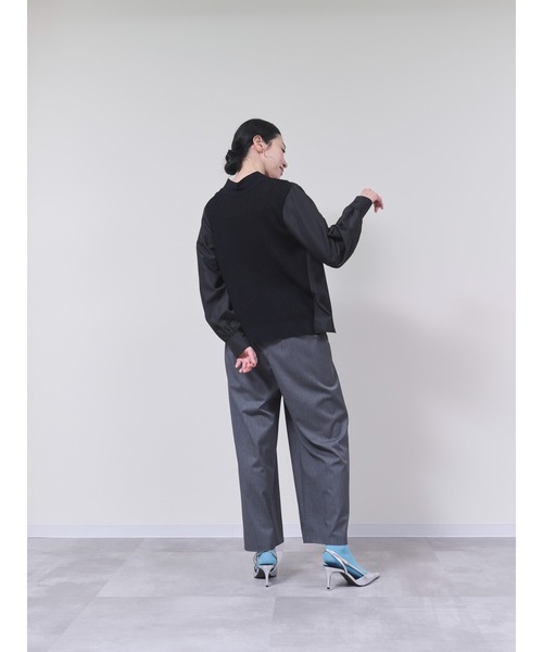 DOLLUPOOPS（ドールアップウップス）の「2WAYニット×ブラウストップス（シャツ/ブラウス・レディース・オフホワイト/ブラック/イエロー・38）」の7枚目の写真