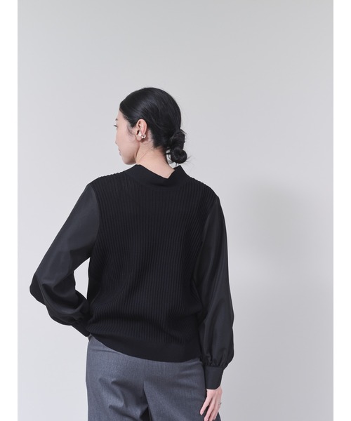 DOLLUPOOPS（ドールアップウップス）の「2WAYニット×ブラウストップス（シャツ/ブラウス・レディース・オフホワイト/ブラック/イエロー・38）」の10枚目の写真