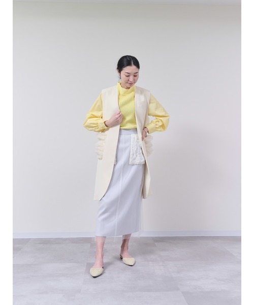 DOLLUPOOPS（ドールアップウップス）の「2WAYニット×ブラウストップス（シャツ/ブラウス・レディース・オフホワイト/ブラック/イエロー・38）」の19枚目の写真