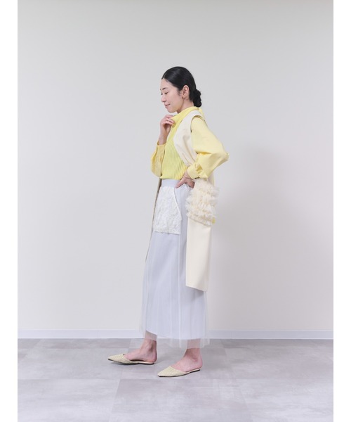 DOLLUPOOPS（ドールアップウップス）の「2WAYニット×ブラウストップス（シャツ/ブラウス・レディース・オフホワイト/ブラック/イエロー・38）」の20枚目の写真