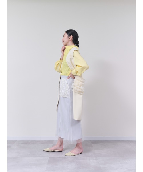 DOLLUPOOPS（ドールアップウップス）の「2WAYニット×ブラウストップス（シャツ/ブラウス・レディース・オフホワイト/ブラック/イエロー・38）」の21枚目の写真