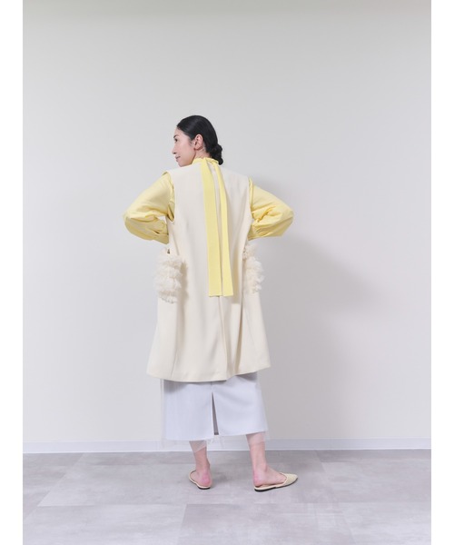 DOLLUPOOPS（ドールアップウップス）の「2WAYニット×ブラウストップス（シャツ/ブラウス・レディース・オフホワイト/ブラック/イエロー・38）」の22枚目の写真