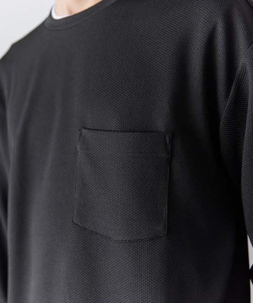 coca（coca）（コカ）の「変形ワッフルクルーネック長袖（スウェット・メンズ・ブラック/グレー・M/XL/L）」の7枚目の写真