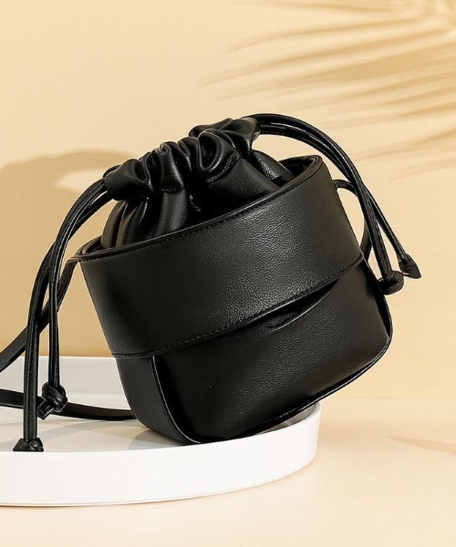 L LABEL（エルラベル）の「ドローコードバケットバッグ（ショルダーバッグ・レディース・ブラック/ホワイト/ベージュ・FREE）」の22枚目の写真