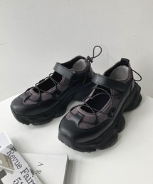 AS KNOW AS plus（アズノゥアズプラス）の「厚底 フェイクスウェードスニーカー / 厚底 リボンスニーカー（スニーカー）」