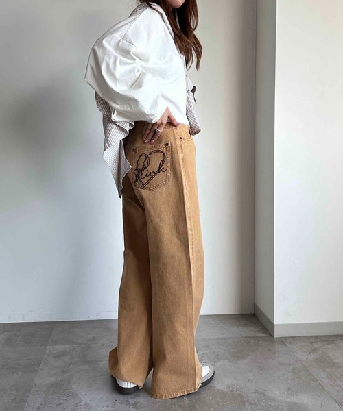 apres jour mignon(アプレジュールミニョン)の「ハートロゴデニム【ZOZOTOWN限定アイテム】(デニムパンツ・レディース・インディゴブルー/ベージュ系その他・X-LARGE/MEDIUM/SMALL/LARGE)」の18枚目の写真