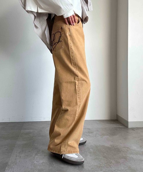 apres jour mignon(アプレジュールミニョン)の「ハートロゴデニム【ZOZOTOWN限定アイテム】(デニムパンツ・レディース・インディゴブルー/ベージュ系その他・X-LARGE/MEDIUM/SMALL/LARGE)」の15枚目の写真
