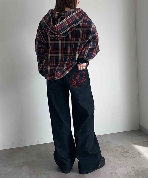 apres jour mignon(アプレジュールミニョン)の「ハートロゴデニム【ZOZOTOWN限定アイテム】(デニムパンツ・レディース・インディゴブルー/ベージュ系その他・X-LARGE/MEDIUM/SMALL/LARGE)」の9枚目の写真