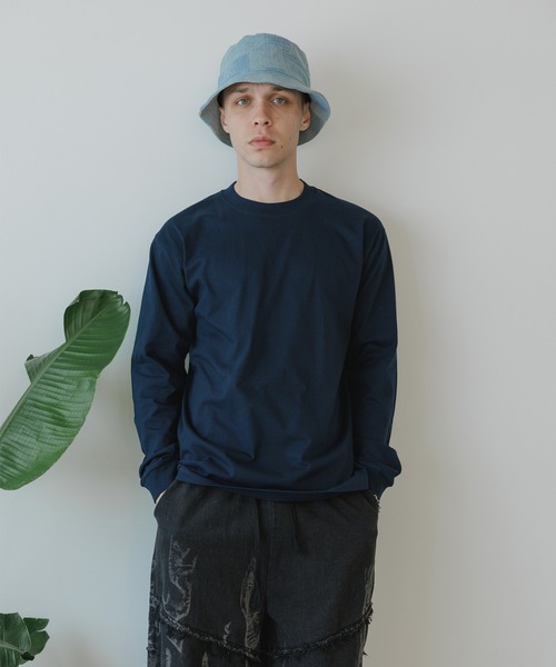 HANES(ヘインズ)の「Hanes/ヘインズ BEEFY L/S T-SHIRT Tシャツ(Tシャツ/カットソー・メンズ・ホワイト/ブラック/グレー/ネイビー・M/L/XL/S)」の4枚目の写真