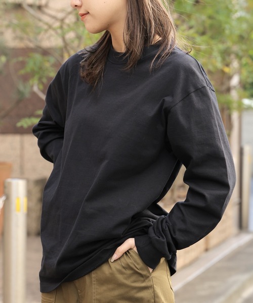 HANES(ヘインズ)の「Hanes/ヘインズ BEEFY L/S T-SHIRT Tシャツ(Tシャツ/カットソー・メンズ・ホワイト/ブラック/グレー/ネイビー・M/L/XL/S)」の11枚目の写真