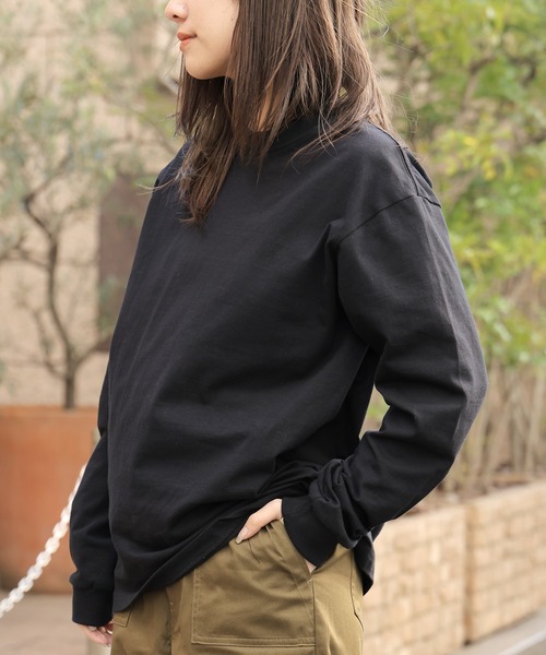 HANES(ヘインズ)の「Hanes/ヘインズ BEEFY L/S T-SHIRT Tシャツ(Tシャツ/カットソー・メンズ・ホワイト/ブラック/グレー/ネイビー・M/L/XL/S)」の12枚目の写真