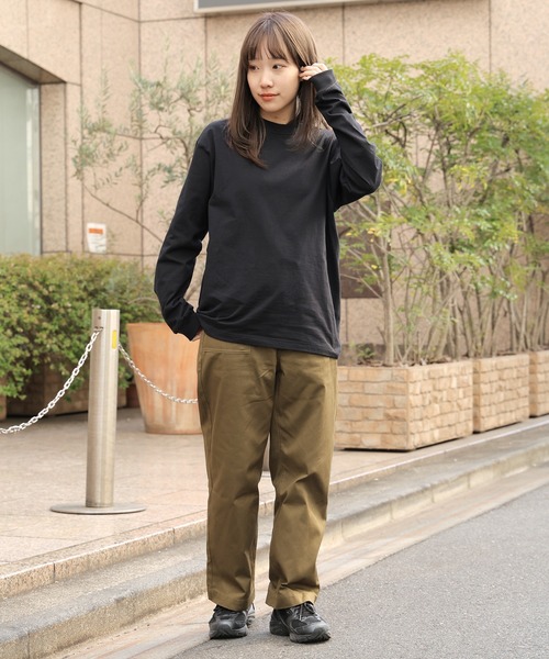 HANES(ヘインズ)の「Hanes/ヘインズ BEEFY L/S T-SHIRT Tシャツ(Tシャツ/カットソー・メンズ・ホワイト/ブラック/グレー/ネイビー・M/L/XL/S)」の14枚目の写真