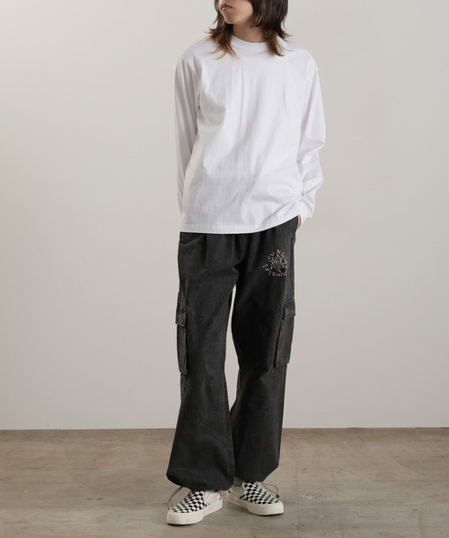 HANES(ヘインズ)の「Hanes/ヘインズ BEEFY L/S T-SHIRT Tシャツ(Tシャツ/カットソー・メンズ・ホワイト/ブラック/グレー/ネイビー・M/L/XL/S)」の9枚目の写真