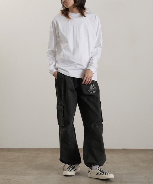 HANES(ヘインズ)の「Hanes/ヘインズ BEEFY L/S T-SHIRT Tシャツ(Tシャツ/カットソー・メンズ・ホワイト/ブラック/グレー/ネイビー・M/L/XL/S)」の10枚目の写真