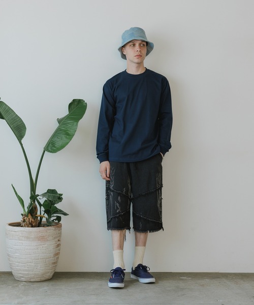 HANES(ヘインズ)の「Hanes/ヘインズ BEEFY L/S T-SHIRT Tシャツ(Tシャツ/カットソー・メンズ・ホワイト/ブラック/グレー/ネイビー・M/L/XL/S)」の20枚目の写真