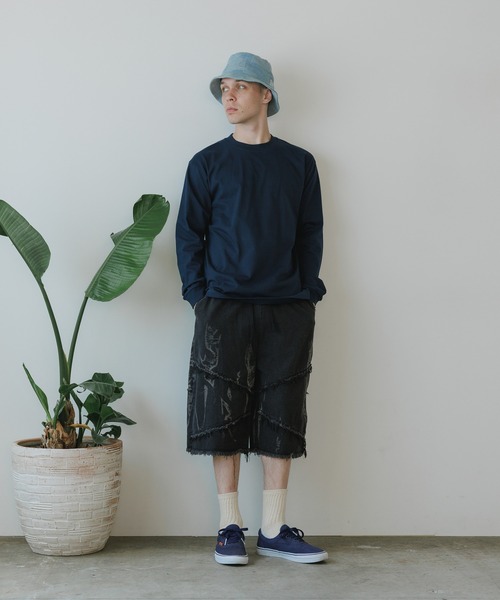 HANES(ヘインズ)の「Hanes/ヘインズ BEEFY L/S T-SHIRT Tシャツ(Tシャツ/カットソー・メンズ・ホワイト/ブラック/グレー/ネイビー・M/L/XL/S)」の22枚目の写真