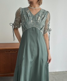 aity（アイティ）の「Vネックリーフレースオーガンジードレス 結婚式 二次会 成人式 同窓会 パーティードレス オケージョンドレス お呼ばれワンピース（ドレス）」