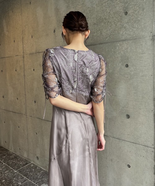 aity（アイティ）の「Vネックリーフレースオーガンジードレス 結婚式 二次会 成人式 同窓会 パーティードレス オケージョンドレス お呼ばれワンピース（ドレス・レディース・グレー/ブラウン/ライトカーキ・38(M)）」の16枚目の写真