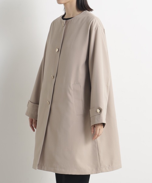 FOUND GOOD（ファウンドグッド）の「O/ハッスイノーカラーコート（ノーカラーコート・レディース・ネイビー/ベージュ・S/M/L）」の3枚目の写真