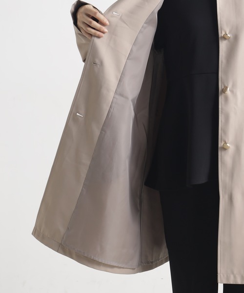 FOUND GOOD（ファウンドグッド）の「O/ハッスイノーカラーコート（ノーカラーコート・レディース・ネイビー/ベージュ・S/M/L）」の5枚目の写真