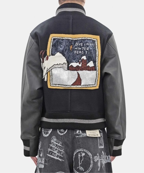 SHINYAKOZUKA（シンヤコヅカ）の「【SHINYAKOZUKA】 VERSITY（スタジャン・メンズ・ブラック・MEDIUM）」の3枚目の写真