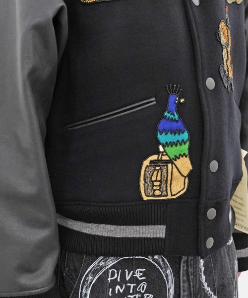 SHINYAKOZUKA（シンヤコヅカ）の「【SHINYAKOZUKA】 VERSITY（スタジャン・メンズ・ブラック・MEDIUM）」の10枚目の写真