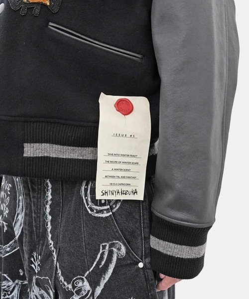 SHINYAKOZUKA（シンヤコヅカ）の「【SHINYAKOZUKA】 VERSITY（スタジャン・メンズ・ブラック・MEDIUM）」の12枚目の写真