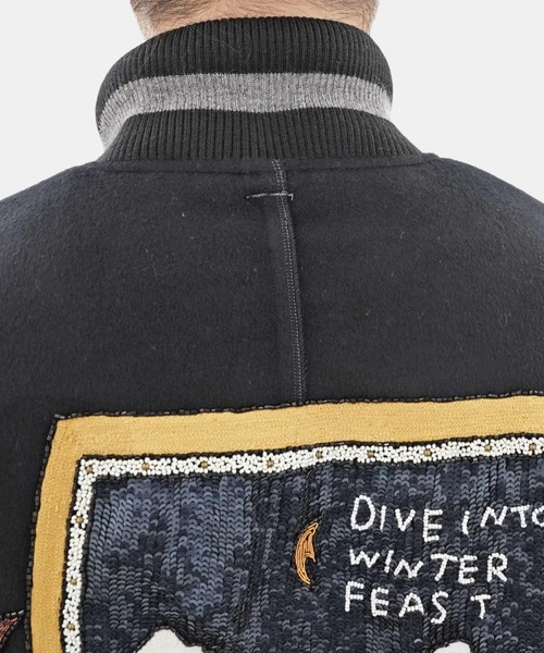 SHINYAKOZUKA（シンヤコヅカ）の「【SHINYAKOZUKA】 VERSITY（スタジャン・メンズ・ブラック・MEDIUM）」の13枚目の写真