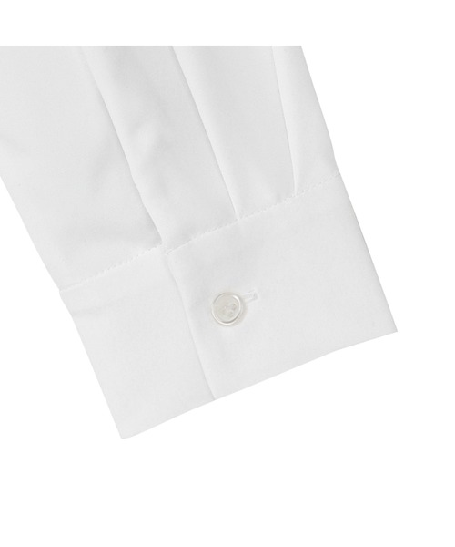 TOKYO SHIRTS(トウキョウシャツ)の「パウダーサテン シャツカラーレディース長袖ブラウス(シャツ/ブラウス・レディース・オフホワイト/ブルーグレー・M/L)」の16枚目の写真