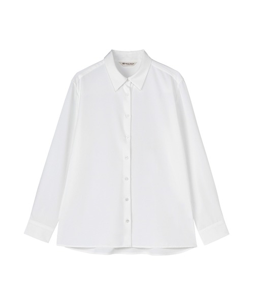 TOKYO SHIRTS(トウキョウシャツ)の「パウダーサテン シャツカラーレディース長袖ブラウス(シャツ/ブラウス・レディース・オフホワイト/ブルーグレー・M/L)」の13枚目の写真