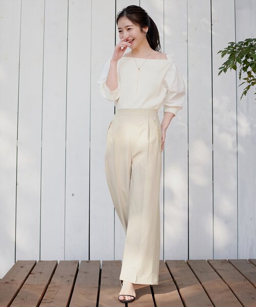 natural couture(ナチュラルクチュール)の「WZIPきれいめパンツ(その他パンツ・レディース・チャコールグレー/ネイビー/ベージュ・LARGE/MEDIUM)」の1枚目の写真