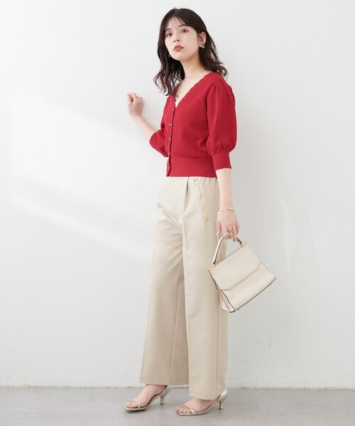 natural couture(ナチュラルクチュール)の「WZIPきれいめパンツ(その他パンツ・レディース・チャコールグレー/ネイビー/ベージュ・LARGE/MEDIUM)」の20枚目の写真