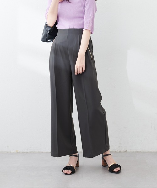 natural couture(ナチュラルクチュール)の「WZIPきれいめパンツ(その他パンツ・レディース・チャコールグレー/ネイビー/ベージュ・LARGE/MEDIUM)」の21枚目の写真
