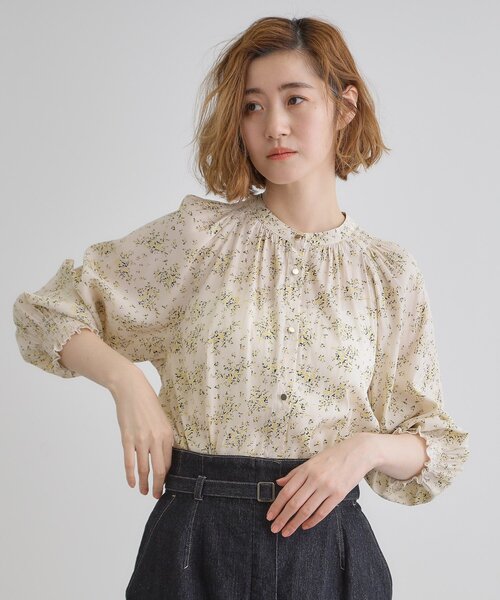 grove（グローブ）の「【デイリーから特別な日まで】華やかさを纏うヴィンテージサテンブラウス（シャツ/ブラウス・レディース・ライトブルー/オフホワイト/ホワイト系3/ブラック系/ピンク・02/03/01/04/05）」の21枚目の写真