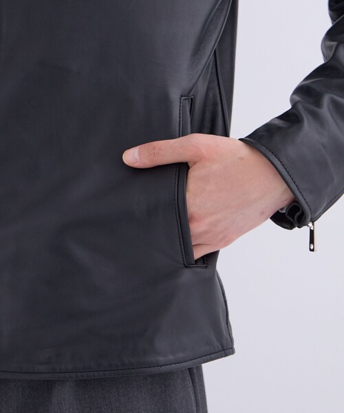 UNITED TOKYO（ユナイテッドトウキョウ）の「ラムレザーシングルジャケット（ブルゾン・メンズ・ブラック・1/2/4/3）」の13枚目の写真