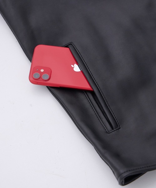 UNITED TOKYO（ユナイテッドトウキョウ）の「ラムレザーシングルジャケット（ブルゾン・メンズ・ブラック・1/2/4/3）」の17枚目の写真