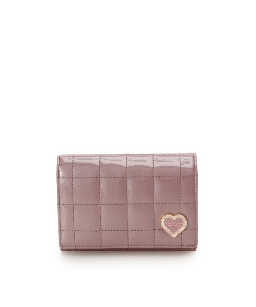Samantha Thavasa Petit Choice（サマンサタバサ　プチチョイス）の「エナメルキルティング 二つ折り財布（財布・レディース・ラベンダー/ダルブルー系/グレイッシュベージュ・FREE）」の3枚目の写真