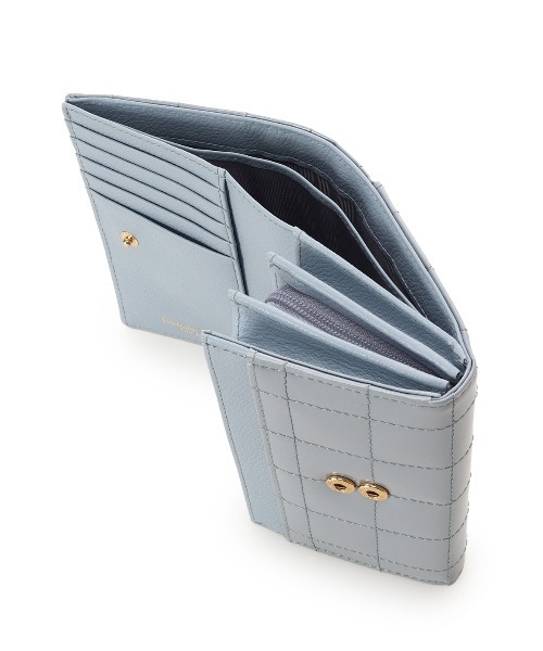 Samantha Thavasa Petit Choice（サマンサタバサ　プチチョイス）の「エナメルキルティング 二つ折り財布（財布・レディース・ラベンダー/ダルブルー系/グレイッシュベージュ・FREE）」の5枚目の写真