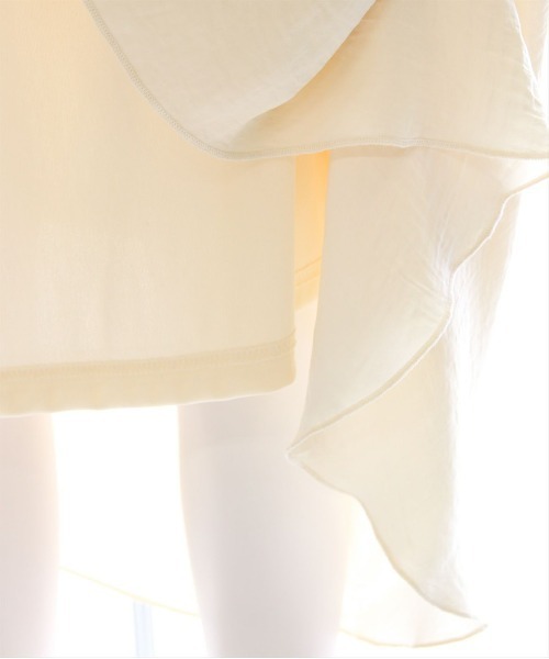 clear（クリア）の「【低身長サイズ有】ランダムフリルロングスカート[着回し抜群 大人 カジュアル]（スカート・レディース・ブラック/アイボリー/ブラック系その他・F/XS）」の7枚目の写真