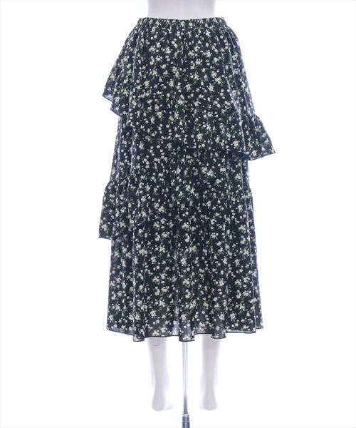 clear（クリア）の「【低身長サイズ有】ランダムフリルロングスカート[着回し抜群 大人 カジュアル]（スカート・レディース・ブラック/アイボリー/ブラック系その他・F/XS）」の19枚目の写真