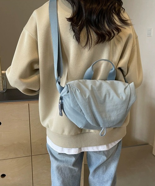 Miniministore(ミニミニストア)の「ショルダーバッグ ナイロン斜めがけバッグ(ショルダーバッグ・レディース・ワインレッド/ベージュ/カーキ/アイボリー/ブラック/ブルー・FREE)」の19枚目の写真