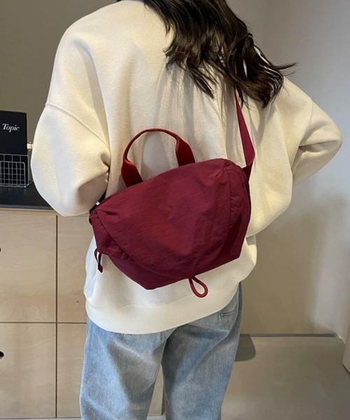 Miniministore(ミニミニストア)の「ショルダーバッグ ナイロン斜めがけバッグ(ショルダーバッグ・レディース・ワインレッド/ベージュ/カーキ/アイボリー/ブラック/ブルー・FREE)」の20枚目の写真
