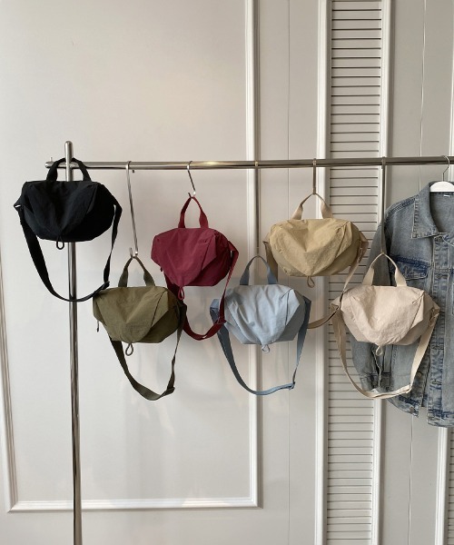 Miniministore(ミニミニストア)の「ショルダーバッグ ナイロン斜めがけバッグ(ショルダーバッグ・レディース・ワインレッド/ベージュ/カーキ/アイボリー/ブラック/ブルー・FREE)」の21枚目の写真