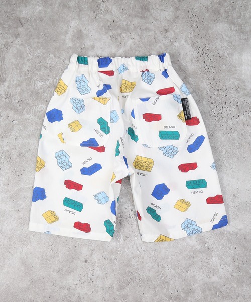DILASH（ディラッシュ）の「ブロック柄5分丈パンツ（その他パンツ・キッズ・オフホワイト/ネイビー・80/90/100/110/120/130/140）」の3枚目の写真