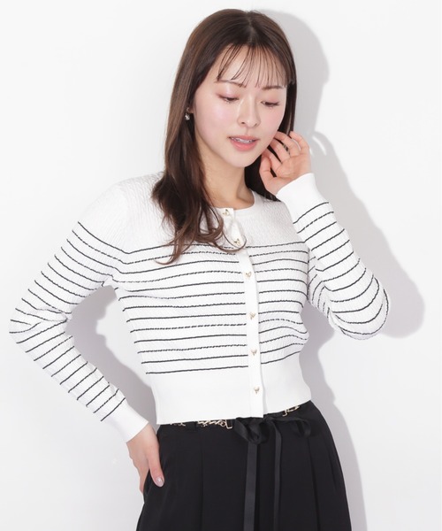 JILL by JILL STUART(ジルバイジルスチュアート)の「◇UVミニケーブルカーディガン(ニット/セーター・レディース・ホワイト系その他2/ブルー/ホワイト系その他/ピンク・FREE)」の1枚目の写真