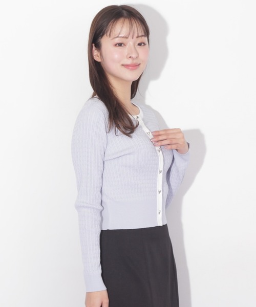 JILL by JILL STUART(ジルバイジルスチュアート)の「◇UVミニケーブルカーディガン(ニット/セーター・レディース・ホワイト系その他2/ブルー/ホワイト系その他/ピンク・FREE)」の18枚目の写真