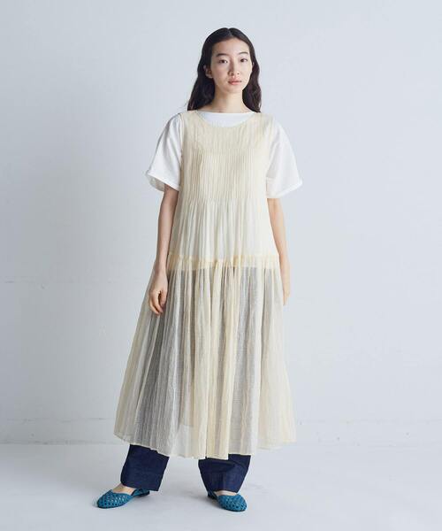 conges payes ADIEU TRISTESSE(コンジェ ペイエ アデュートリステス)の「布帛×ジャージバスクシャツ(シャツ/ブラウス・レディース・ベージュ/ブラック/ホワイト・38)」の4枚目の写真